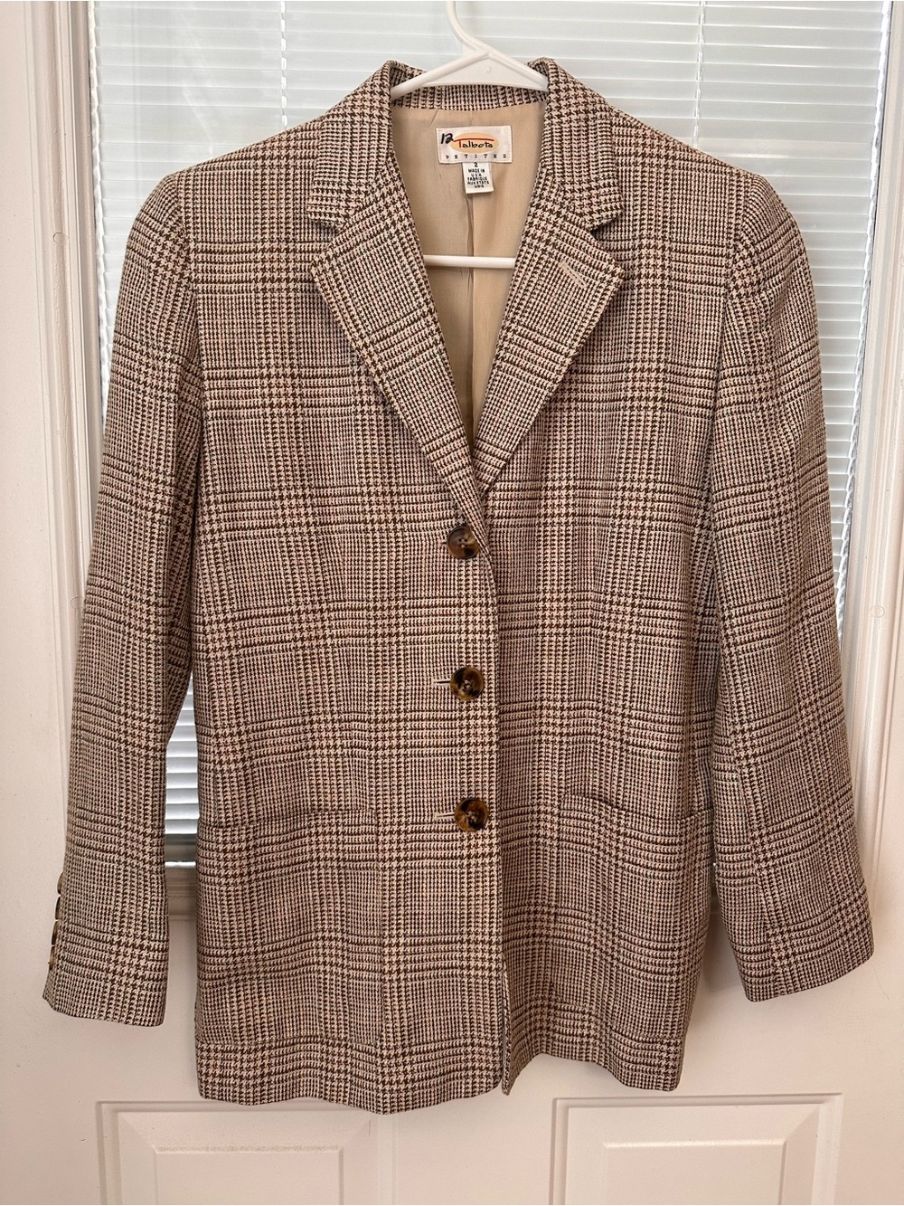 Vintage Talbots Women's Plaid Blazer Jacket